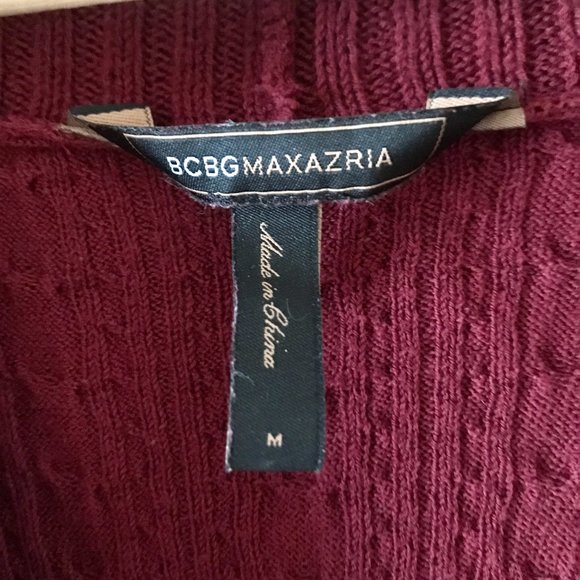 BCBG Merlot Bodycon V-Neck Sweater Dress, Size M - Picture 6 of 8